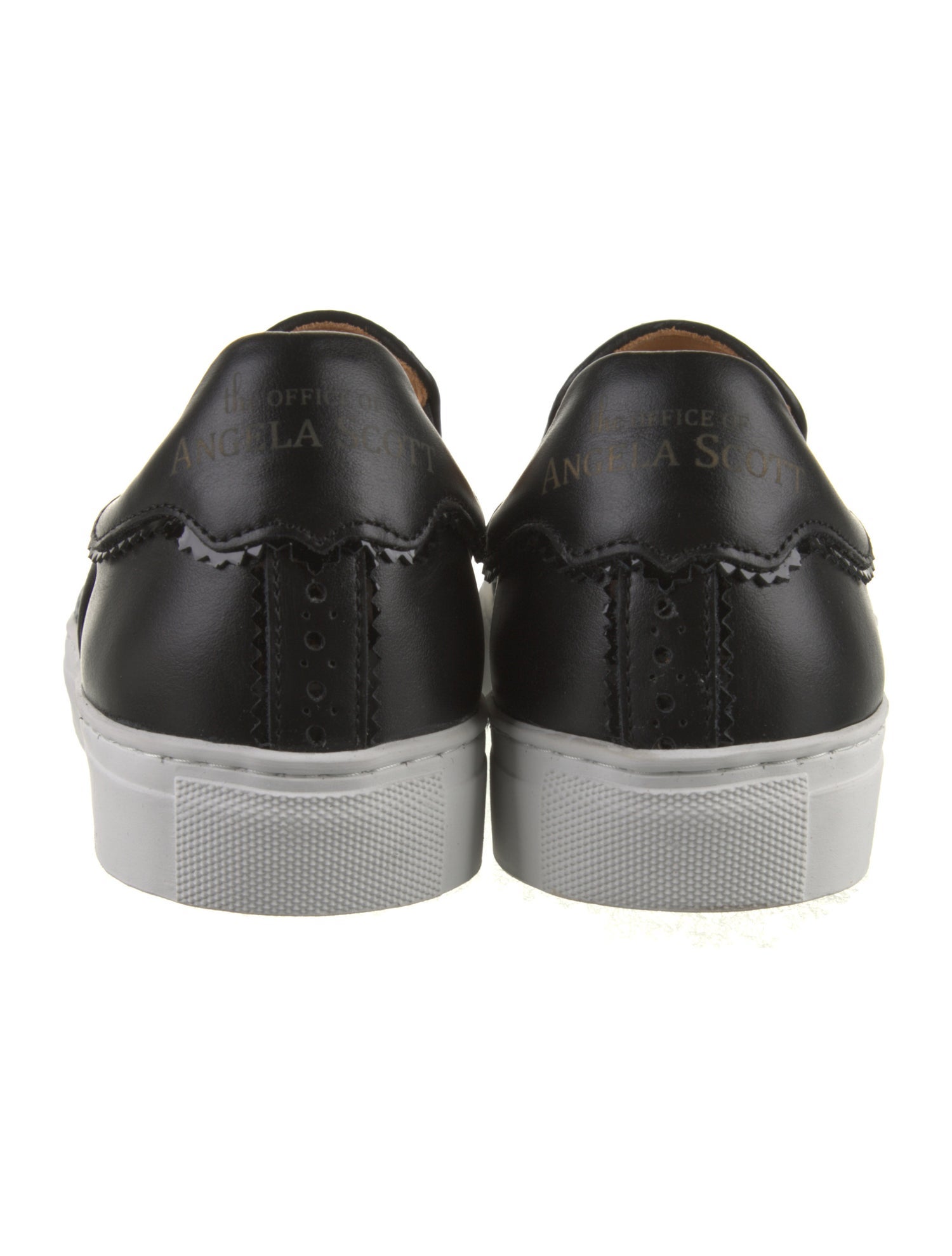 The Office of Angela Scott Leather Colorblock Pattern Sneakers